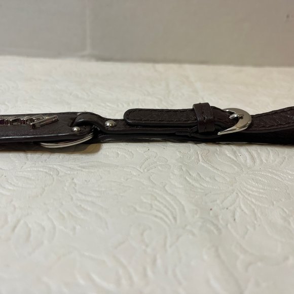 B. Makowsky Silver Metal & Leather Purse Charm Keychain w/Ring Luggage Tag 8.5" - Picture 11 of 14